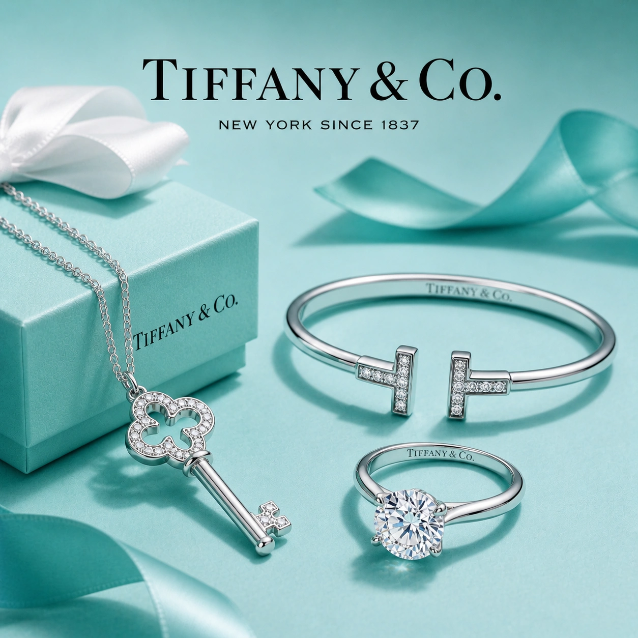 Heart Key Jewelry Set
